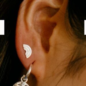 Juliette Rainbow Stud Earrings. Gold Plated Sterling Silver. NWT